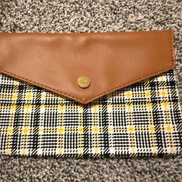 NEW IPSY September 2021 Envelope Glam Bag Plaid Pouch - Picture 2 of 7